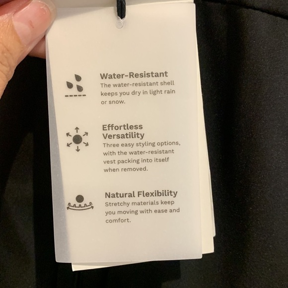 NWT Cole Haan zero grand 2 in 1 water resistant solid jacket black medium - Picture 16 of 16